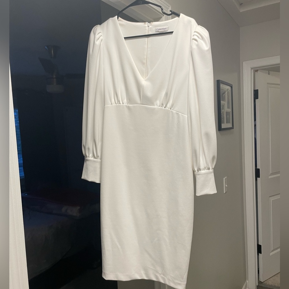 Worn one time for rehearsal dinner 
Size 14 Calvin Klein 
Paid $85 asking $50